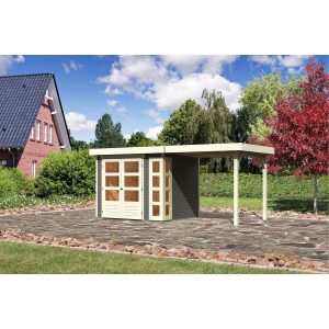 Karibu Gartenhaus/Gerätehaus Sölve 3 Set Terragrau 491 cm x 238 cm