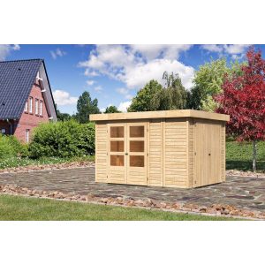 Karibu Gartenhaus/Gerätehaus Retola 4 Set Natur 342 cm x 262 cm