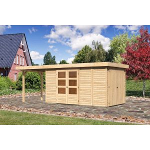 Karibu Gartenhaus/Gerätehaus Retola 5 Set Natur 629 cm x 238 cm