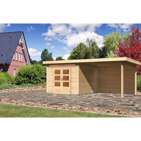 Karibu Gartenhaus/Gerätehaus Kumla 6 Set Natur