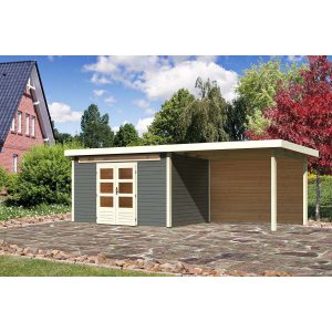 Karibu Gartenhaus/Gerätehaus Kumla 7 Set Terragrau