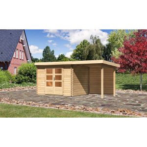 Karibu Gartenhaus/Gerätehaus Ängelholm 3 Set Natur