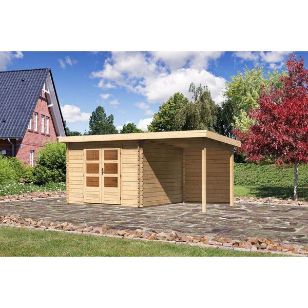 Karibu Gartenhaus/Gerätehaus Ängelholm 5 Set Aktion Natur