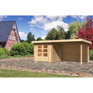 Karibu Gartenhaus/Gerätehaus Ängelholm 2 Set 2 Natur