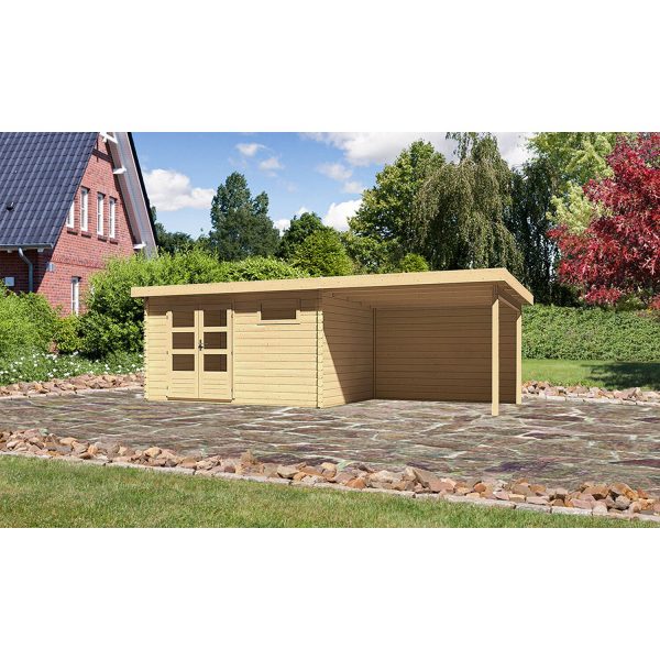 Karibu Gartenhaus/Gerätehaus Ängelholm 8 Set Natur 704