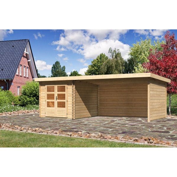 Karibu Gartenhaus/Gerätehaus Ängelholm 4 Set Natur