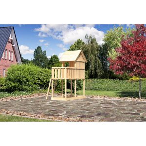 Kinderspielhaus Frieda Set Aktion 2 naturb. m. Anbau