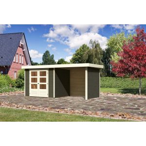 Karibu Gartenhaus/Gerätehaus Boras 3 Set Terragrau