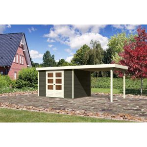 Karibu Gartenhaus/Gerätehaus Boras 5 Set Terragrau 591