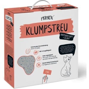 Primox Katzenstreu klumpend Babypuderduft und 3 % Silikat 8 kg