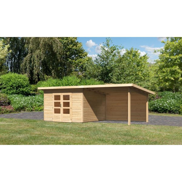 Karibu Gartenhaus/Gerätehaus Karlskoga 3 Set Natur  664 cm x 360 cm