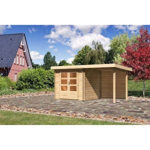 Karibu Gartenhaus/Gerätehaus Ängelholm 2 Set 2 Natur