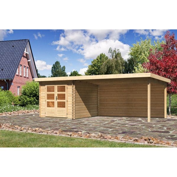 Karibu Gartenhaus/Gerätehaus Ängelholm 4 Set Natur