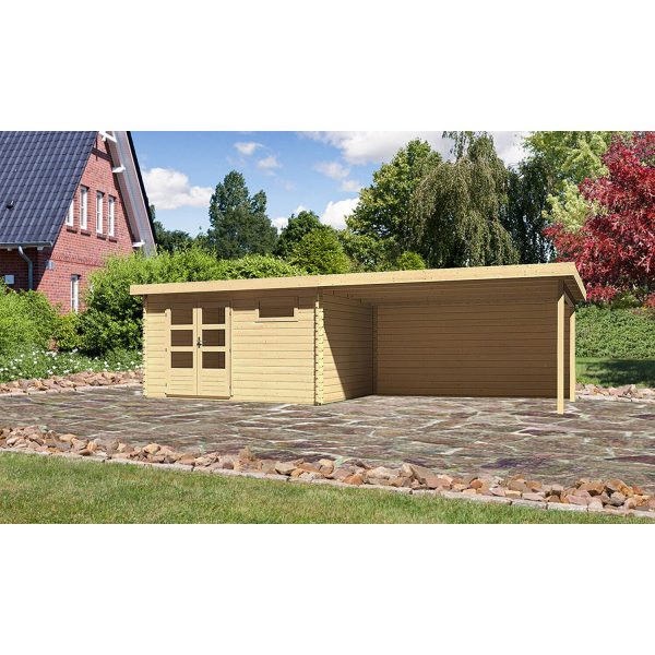 Karibu Gartenhaus/Gerätehaus Ängelholm 8 Set Natur