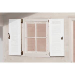 WEKA Fensterladen 2-seitig Weiß BxH: 69 cm x 79 cm