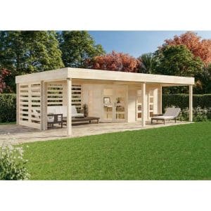 Carlsson Holz-Gartenhaus/Gerätehaus Panama-40 765 cm x 481 cm