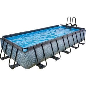 EXIT Stone Pool Grau 540x250x100cm m. Filterpumpe