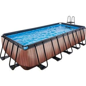 EXIT Wood Pool Braun 540x250x122cm m. Sandfilterpumpe