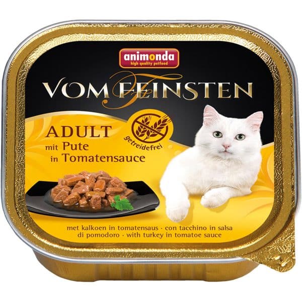 Vom Feinsten Katzen-Nassfutter Adult Pute und Tomatesauce 100 g