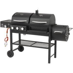 El Fuego Gas-Kohle-Kombigrill 3in1 Sierra 3 Brenner und Seitenbrenner Schwarz