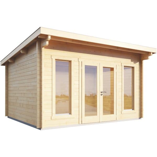 Wolff Finnhaus Holz-Gartenhaus/Gerätehaus Trondheim 44-B Natur BxT: 360 cm x 360 cm