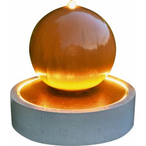 Granimex Wasserspiel Saturn Inkl. Pumpe und LED Beleuchtung 54 x 60 x 60cm
