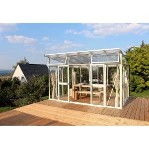 Vitavia Gewächshaus Aphrodite 11500 HKP ESG 3 mm + 10 mm Dach Weiß