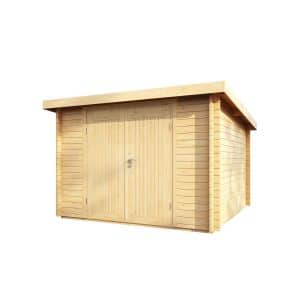 Wolff Finnhaus Holz-Gartenhaus/Gerätehaus Pulti 34-C Natur BxT: 300 cm x 300 cm