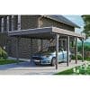 Carport Friesland Schiefergrau 397 x 555 cm mit Aluminiumdach