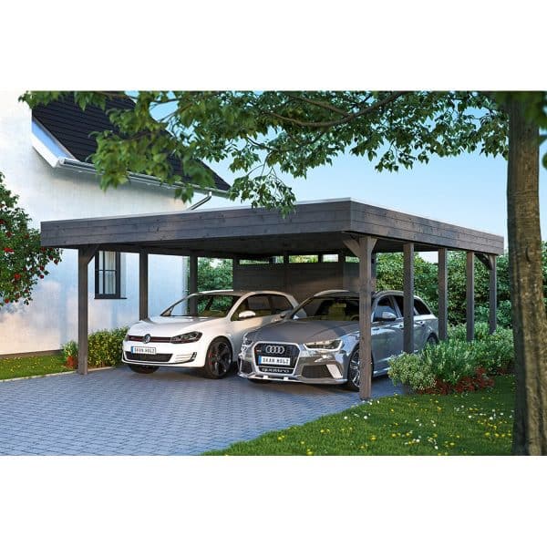 Carport Friesland Set 4 Schiefergrau 557 x 708 cm