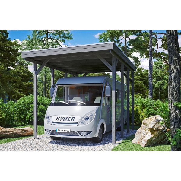 Carport Friesland Caravan Schiefergrau 397 x 555 cm