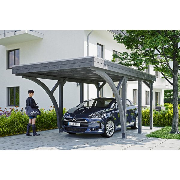 Friesland Carport Set 6 Schiefergrau 314 x 555 cm