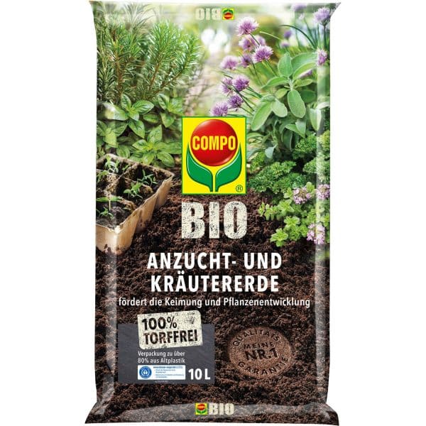 Compo Bio Anzucht- und Kräutererde torffrei 10 l