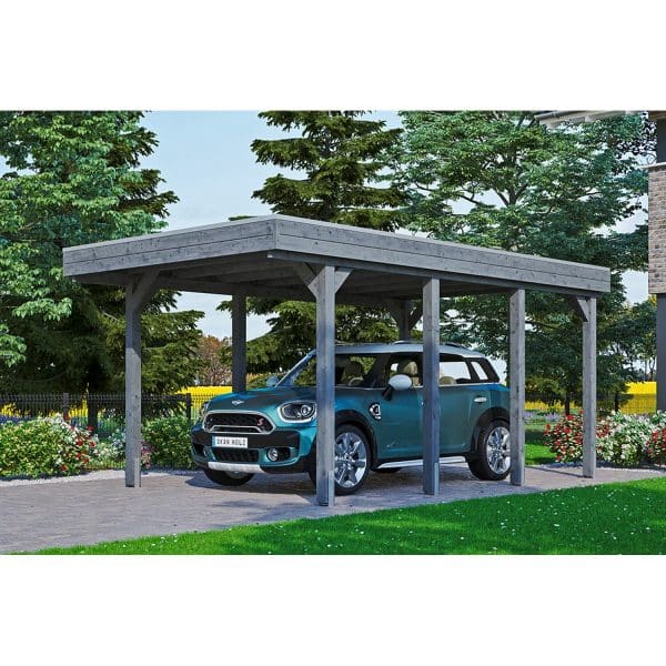 Carport Friesland  Schiefergrau 314 x 555 cm mit EPDM-Dach