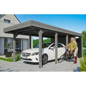 Carport Friesland Set 2 Schiefergrau 314 x 708 cm