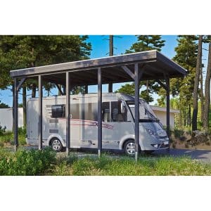 Carport Friesland Caravan Schiefergrau 397 x 708 cm