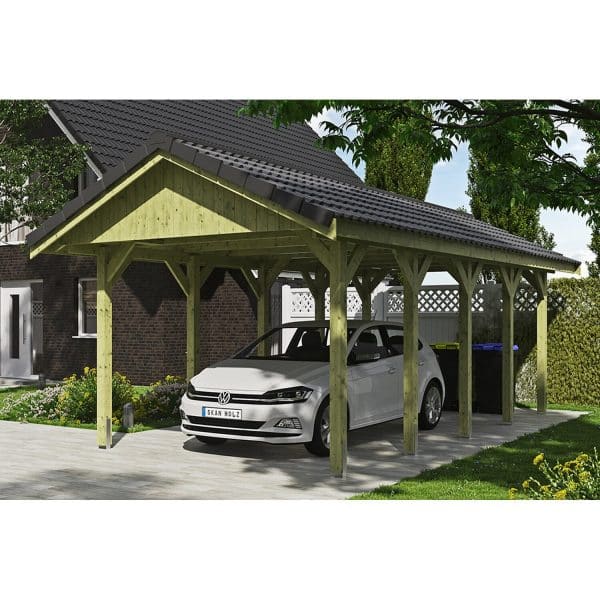 Satteldach-Carport Wallgau 380 x 750 cm Dachlattung