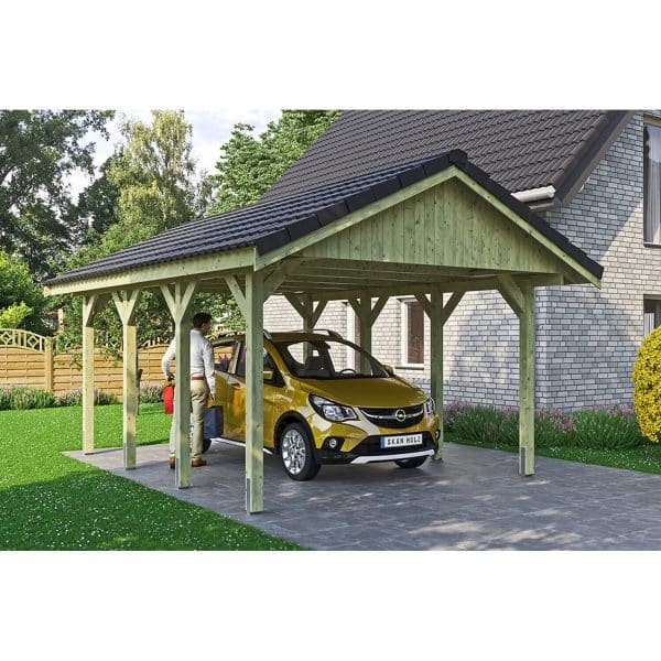 Satteldach-Carport Wallgau 430 x 600 cm Dachlattung