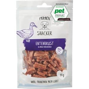 Primox Hunde-Snack Snacker in Mini Stückchen Entenbrust 70 g