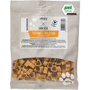 Primox Hunde-Snack Snacker Trainings-Herzen Geflügel und Wild 150 g