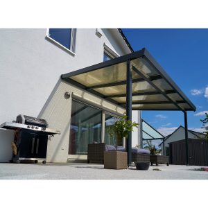 Terrassenüberdachung Premium (BxT) 309 cm x 306 cm Anthrazit Acryl Bronce
