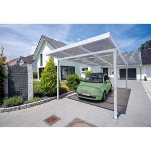 Carport Premium Weiß Acryl Stegplatte bronze 309