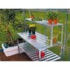 Aufsatz für Alutisch 121 cm x 28 cm Alu-Blank