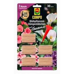 Compo Düngestäbchen für Blühpflanzen mit Guano 30 Stäbchen