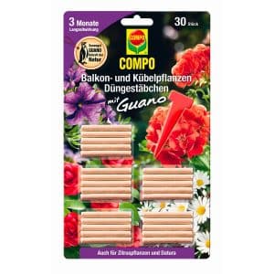 Compo Düngestäbchen für Balkon- und Kübelpflanzen mit Guano 30 Stäbchen