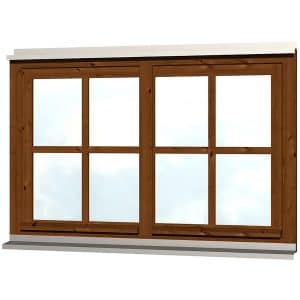 Skan Holz Doppelfenster Rahmenaußenmaß. 132