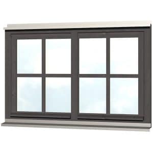 Skan Holz Doppelfenster Rahmenaußenmaß. 132