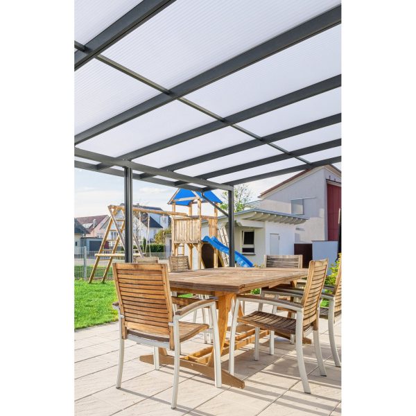 Gutta Terrassendach Premium Anthrazit Stegpl. Acryl Klima Blue 6.110 x 3.060 mm