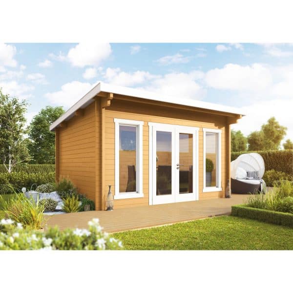 Wolff Finnhaus Holz-Gartenhaus/Gerätehaus Trondheim 44-M XL Unbehandelt BxT: 540 x 490 cm