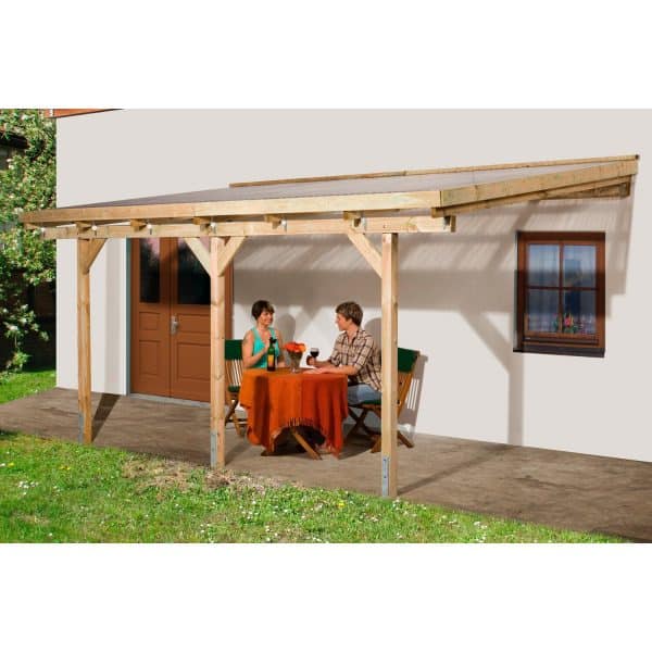 Weka Terrassenüberdachung Größe 2 mit 424 cm x 257 cm